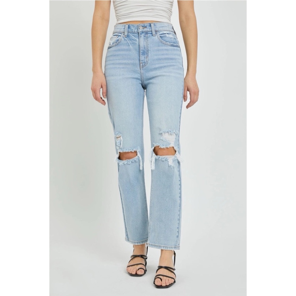 Cello High Rise Straight Denim - Picture 1 of 3